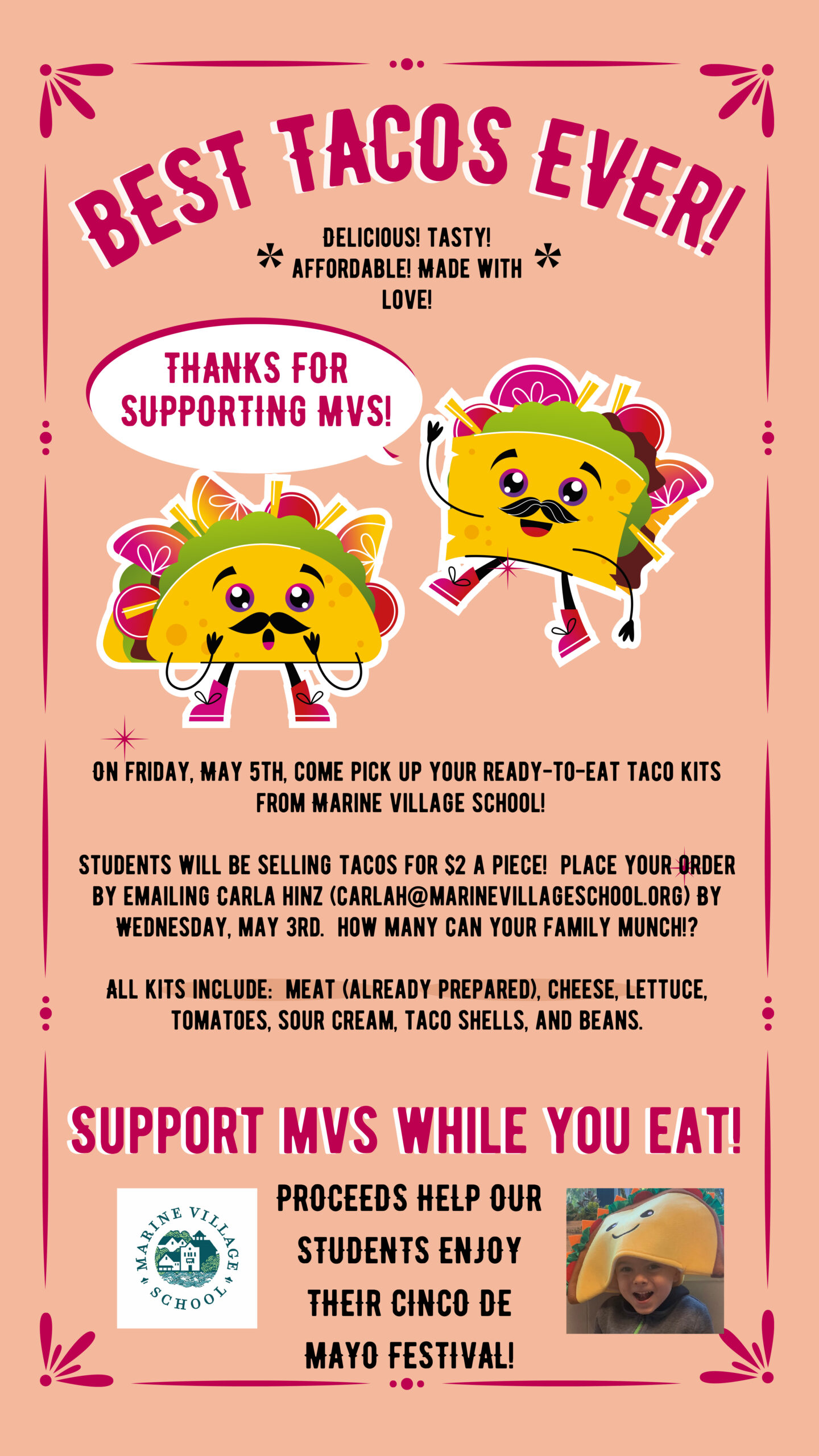 Taco Fundraiser for Marine Village School