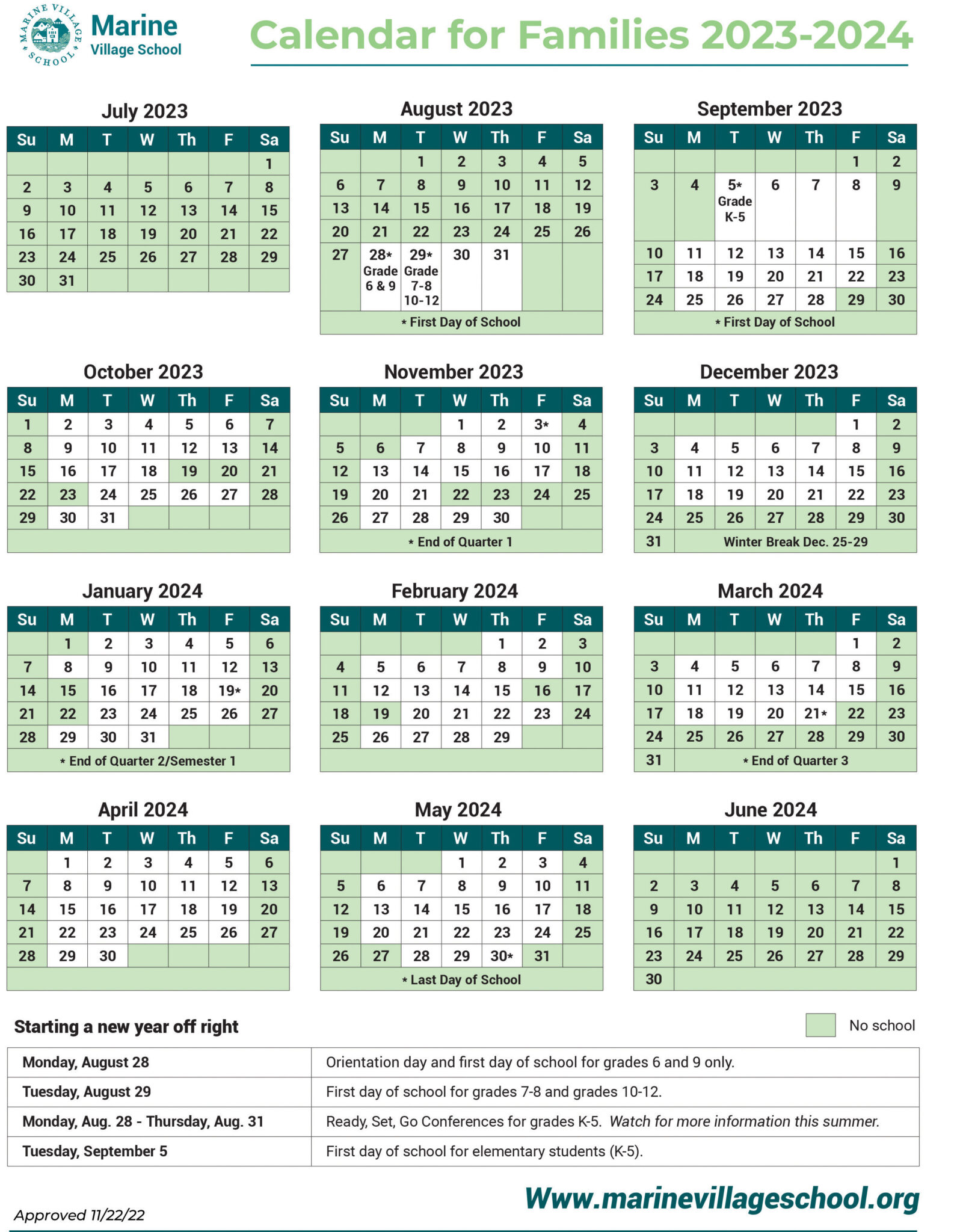 School Calendar